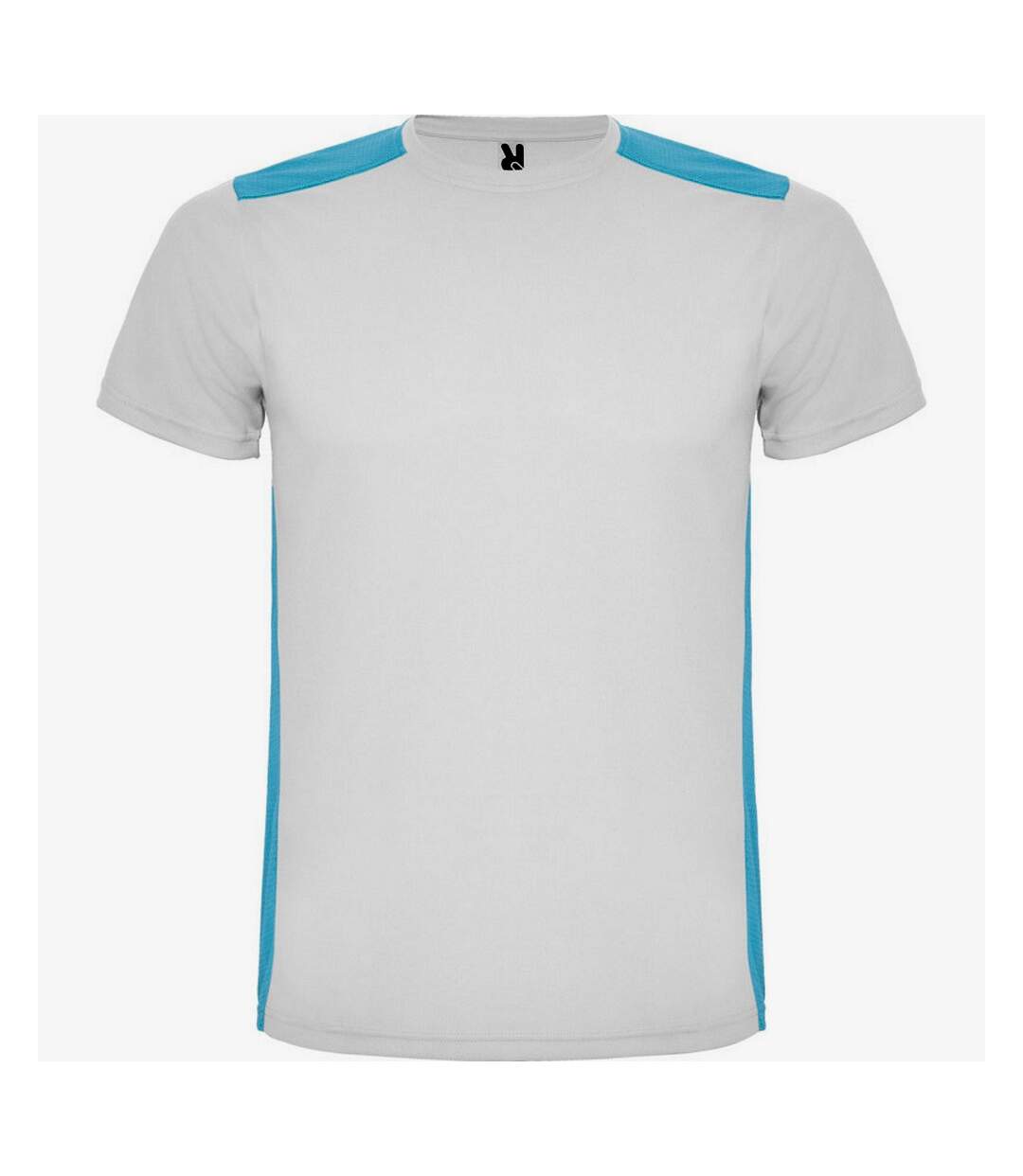 T-shirt detroit adulte blanc / turquoise vif Roly