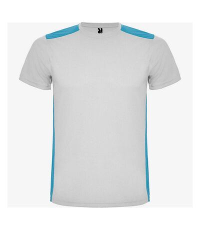 T-shirt detroit adulte blanc / turquoise vif Roly