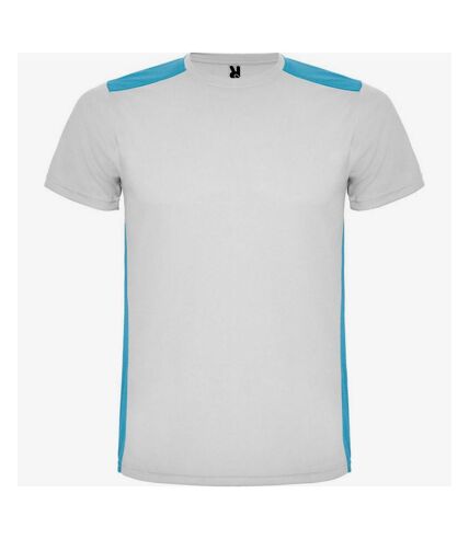 T-shirt detroit adulte blanc / turquoise vif Roly