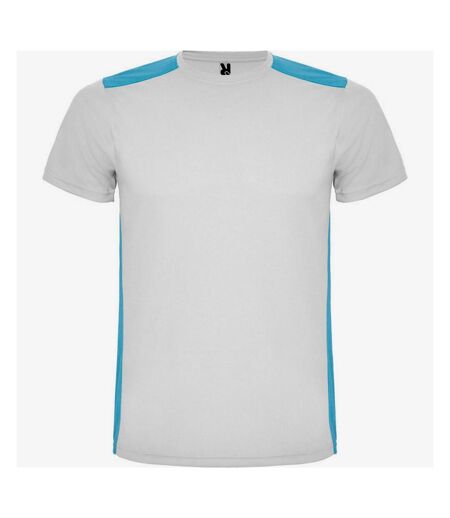 T-shirt detroit adulte blanc / turquoise vif Roly