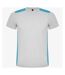 T-shirt detroit adulte blanc / turquoise vif Roly