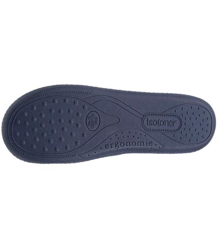 Isotoner Chaussons Charentaises homme velours, semelle ergonomique, mousse à mémoire forme, confort usage quotidien