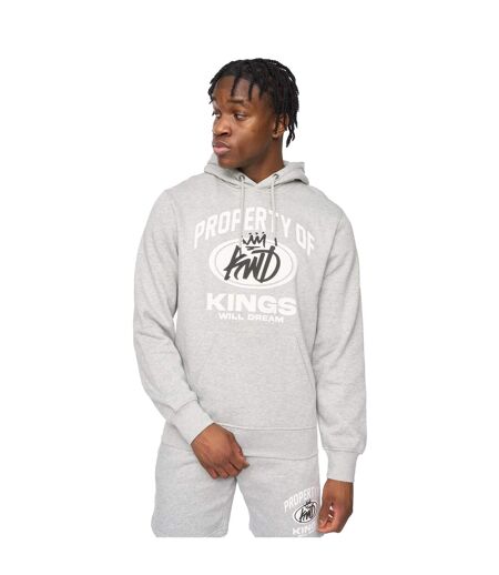 Sweat à capuche prop homme gris chiné Kings Will Dream