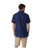 Mens Linen Blend Regular Shirt Navy Saltwell-3