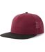 Unisex adult bank 5 panel recycled snapback cap burgundy/black Atlantis