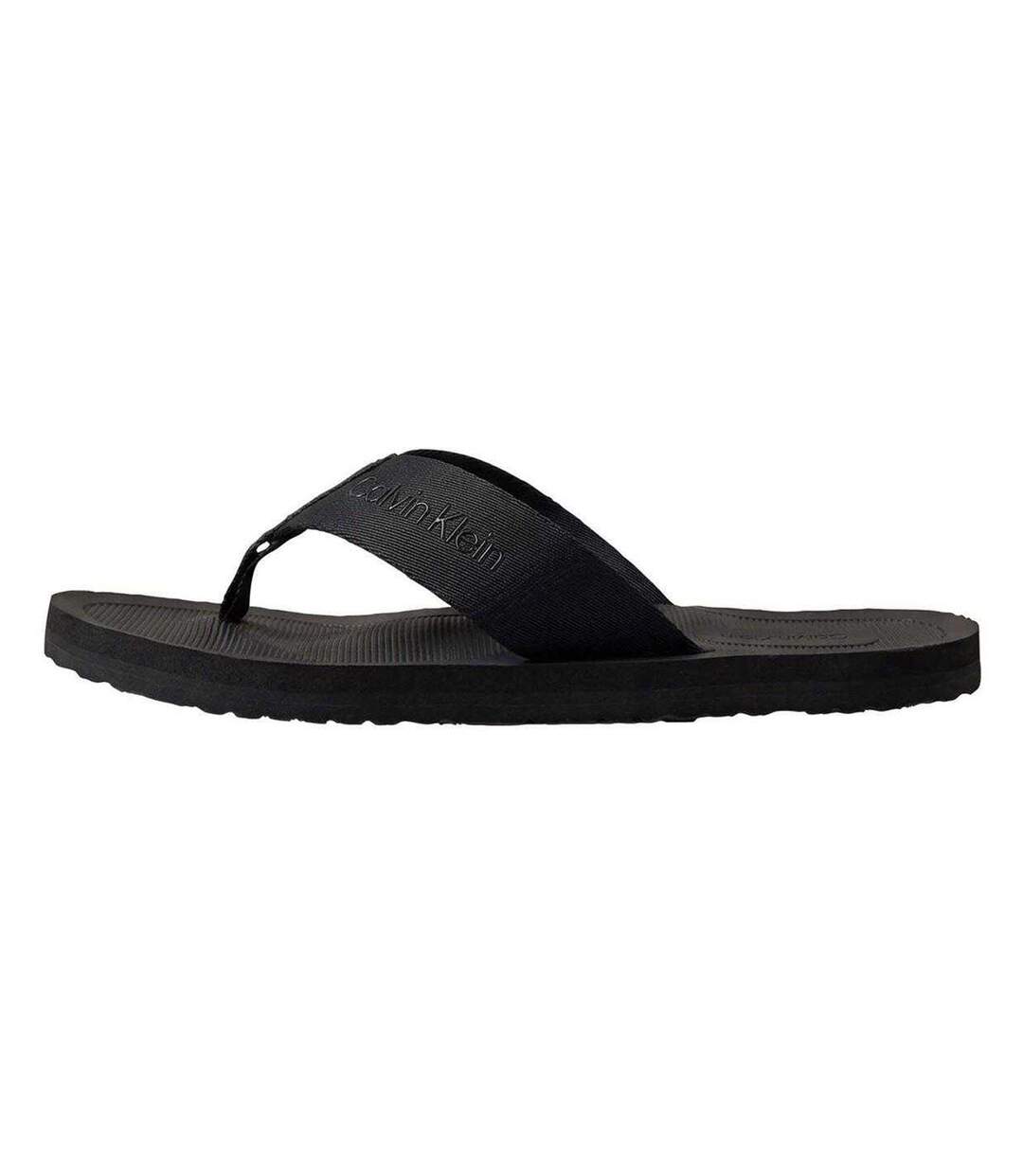 Mens Flip Flops Triple Black Calvin Klein-2