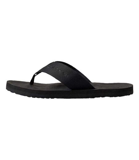 Mens Flip Flops Triple Black Calvin Klein