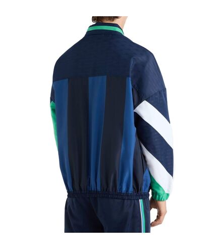 Mens panelled track jacket dark navy/peppermint green Umbro