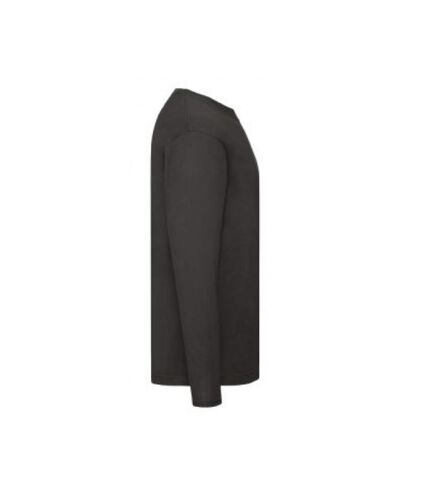 Fruit Of The Loom Mens Original Long Sleeve T-Shirt (Black) - UTPC3035