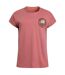 Womens/ladies sunset summit graphic back print t-shirt rosewood Weird Fish-1