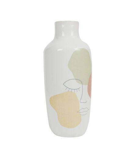 Vase Déco en Céramique Poésie 29cm Blanc