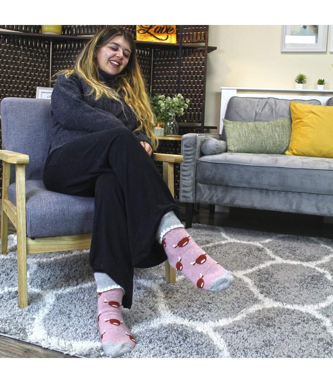 Sock Snob - 6 paires femme de chaussettes de lit épaisses et chaudes en laine-3
