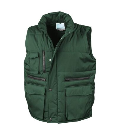 Veste sans manches lance homme vert bouteille WORK-GUARD by Result