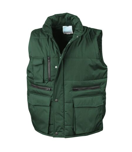 Mens lance body warmer bottle green WORK-GUARD by Result