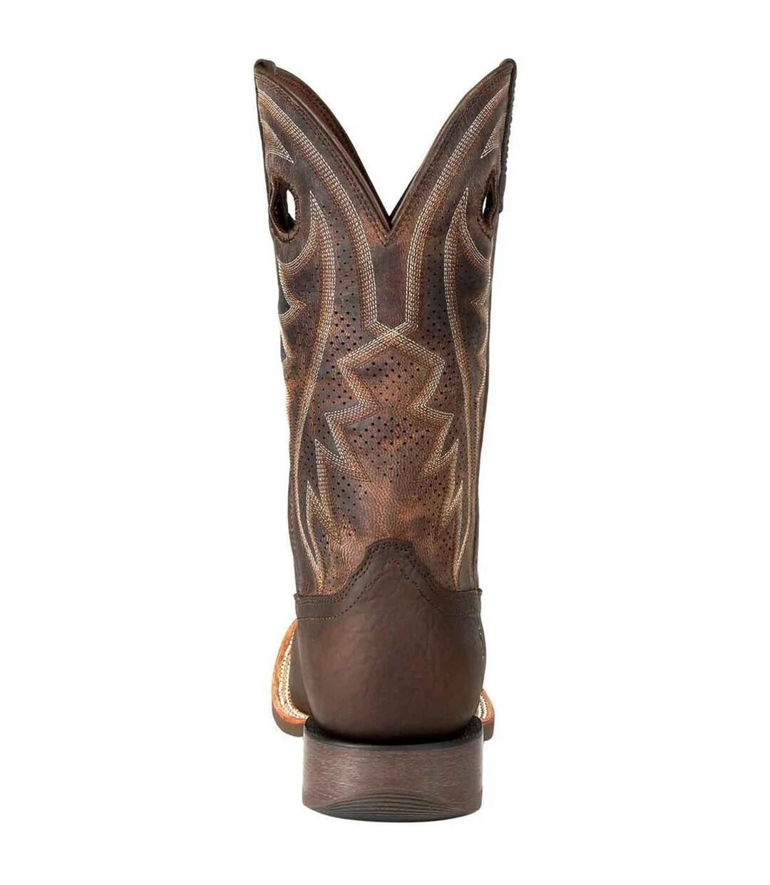 Mens Rebel Pro Full Grain Leather Wide Cowboy Boots Bay Brown Durango-2