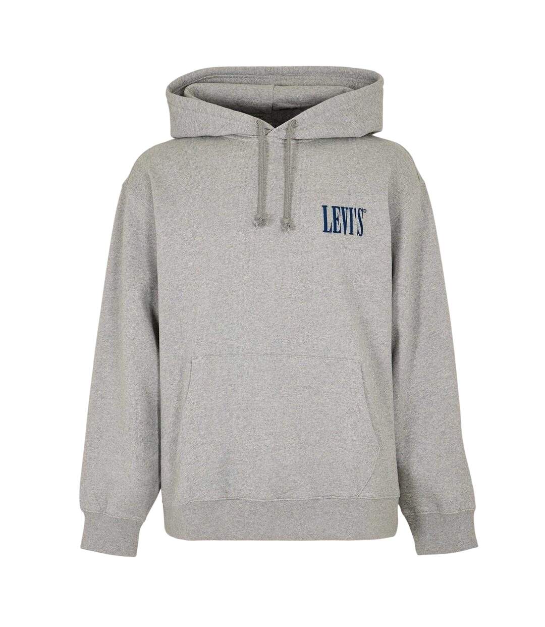 Mens Drop Shoulder Regular Drawstring Hoodie Grey Levis-2