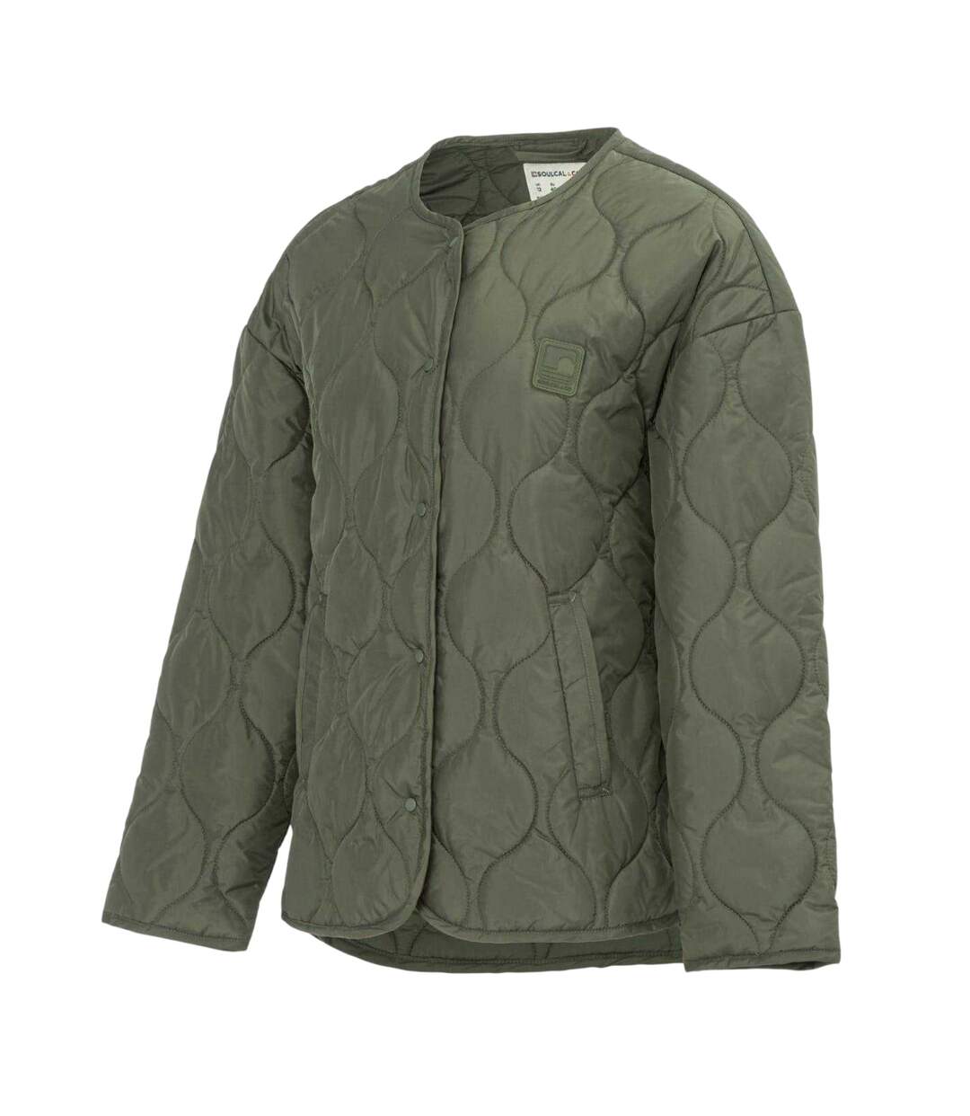 Veste Motif/style Matelassage Oignon Femme Vert Kaki SoulCal-3