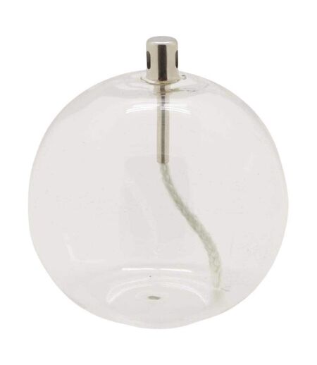 Ensemble lampe à huile en verre Sphere avec huile de paraffine 11 x 12 cm