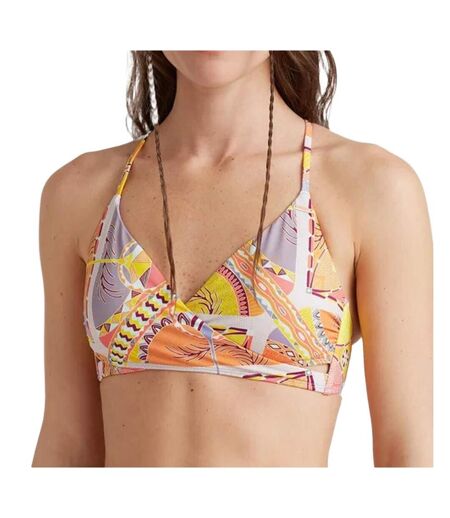 Haut de maillot de bain rose/jaune femme o'neill baay
