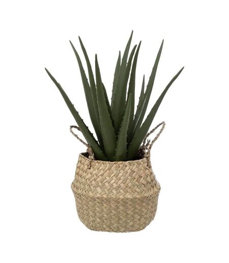 Plante Artificielle & Pot Aloe Vera 37cm Vert