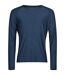 Tee Jays Mens CoolDry Long-Sleeved Crop T-Shirt (Navy Melange) - UTBC5123