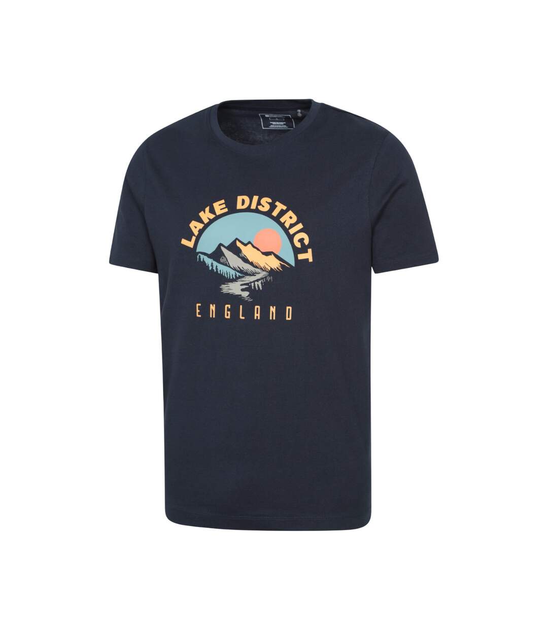 Mens Lake District Short-sleeved T-shirt Navy Mountain Warehouse-4