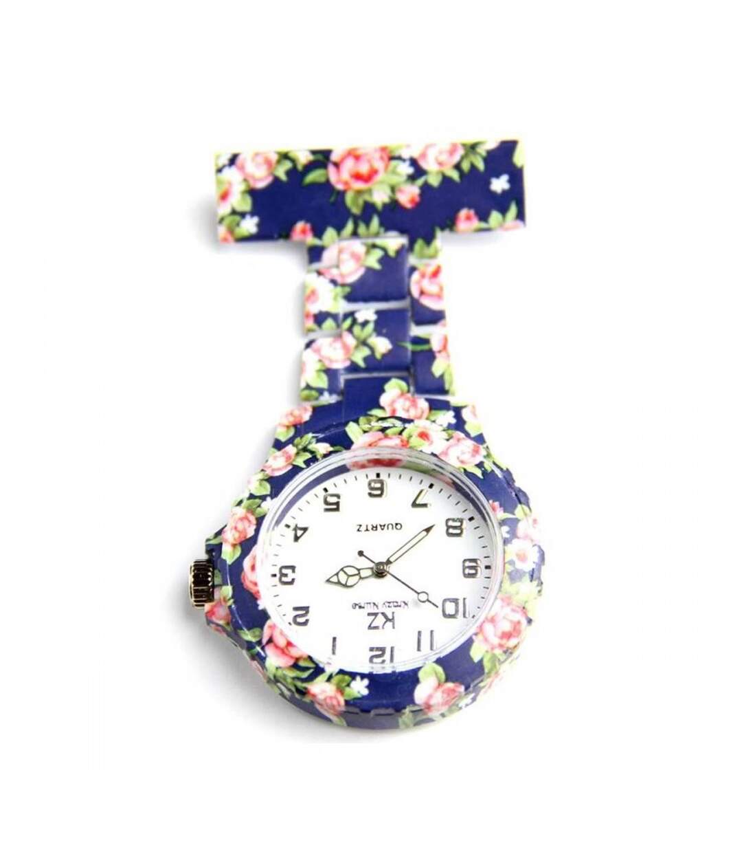 Montre Infirmière Femme Plastique Fleurs KZ 169-1