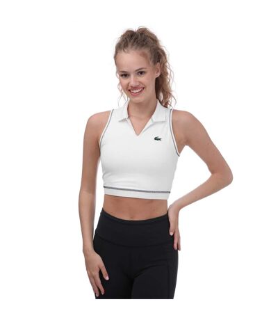 Brassière de sport femme blanc Lacoste