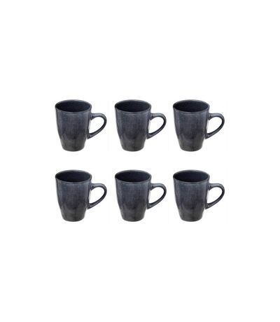 Lot de 6 Mugs en Céramique Callie 37cl Bleu