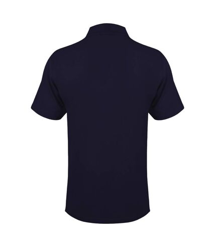 Polo à manches courtes homme bleu marine oxford Henbury