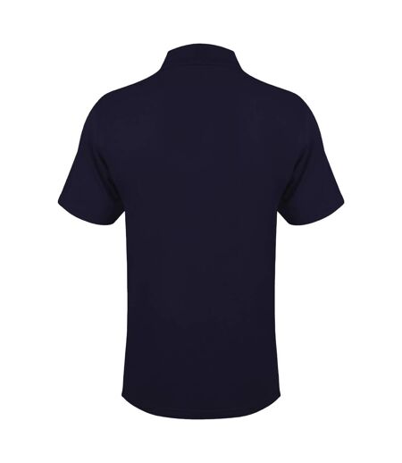 Polo à manches courtes homme bleu marine oxford Henbury