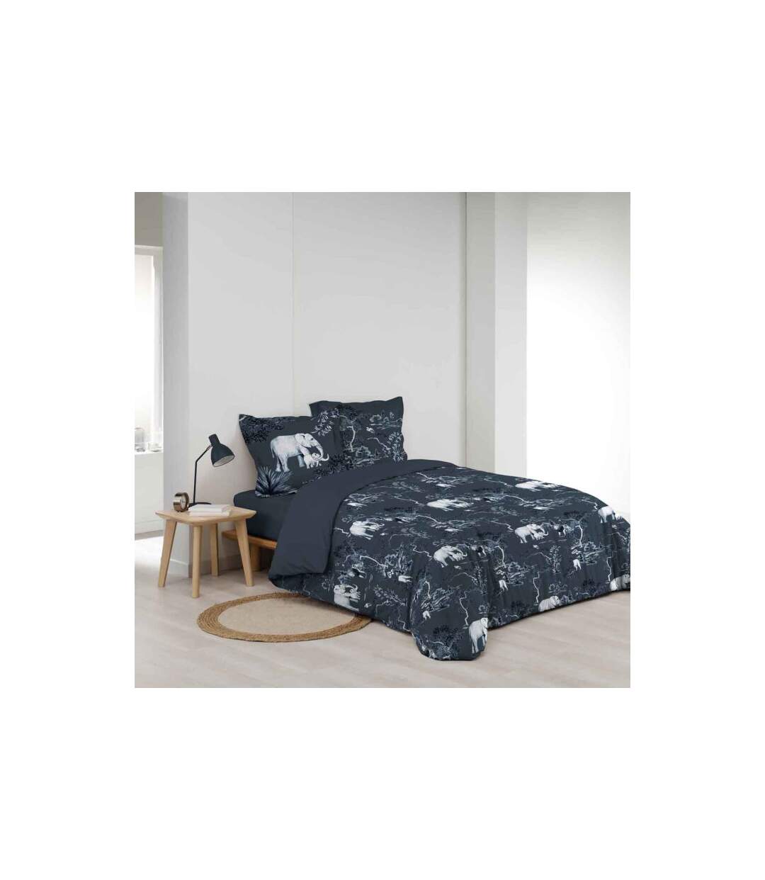 Parure de Lit 3 Pièces Zambie 240x220cm Bleu-4