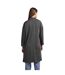 Womens/ladies Notch Neck Relaxed Fit Coat Dark Grey Pieces-3