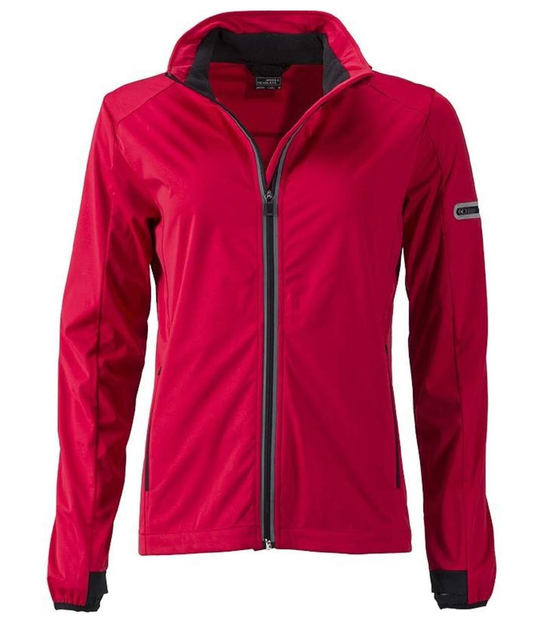 Veste softshell sport - Femme - JN1125 - rouge et noir-1