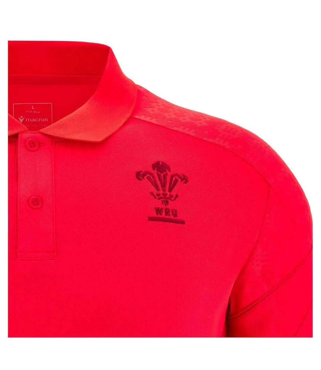 Mens 2025 Travel Polo Shirt Red Wales RU-3