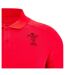 Mens 2025 Travel Polo Shirt Red Wales RU-3