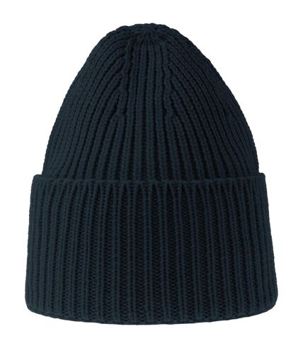 Unisex adult oak chunky knit beanie navy Atlantis