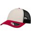 Casquette trucker rapper blanc / bordeaux / noir Atlantis