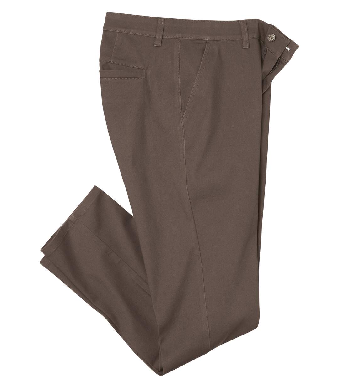 Le Pantalon Chino Stretch Marron-2