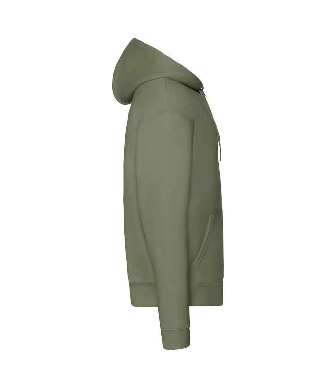 Unisex adult premium full zip hoodie classic olive Fruit of the Loom-3