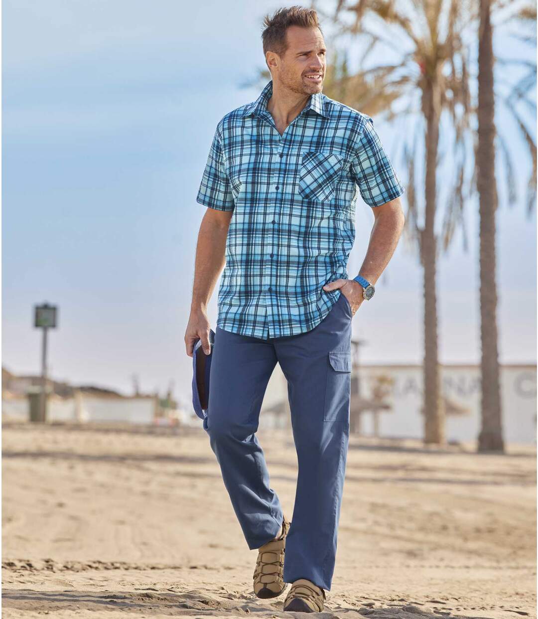 Men's Navy Cargo Pants-2