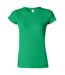 T-shirt À Manches Courtes Femme Vert Irlandais Gildan-1