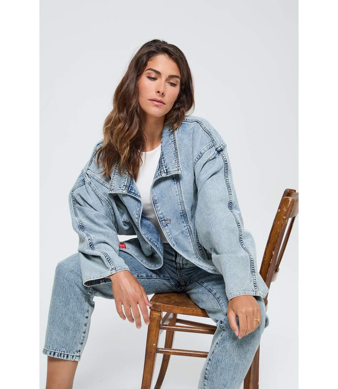 Veste Flana Light Medium Blue Brushed-1