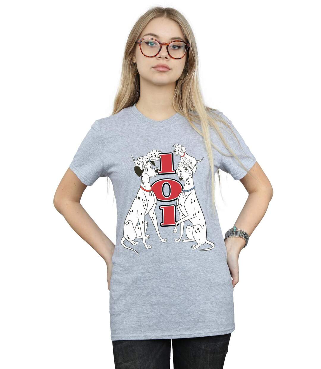 Disney - T-shirt DALMATIANS FAMILY - Femme (Gris chiné) - UTBI18005-2