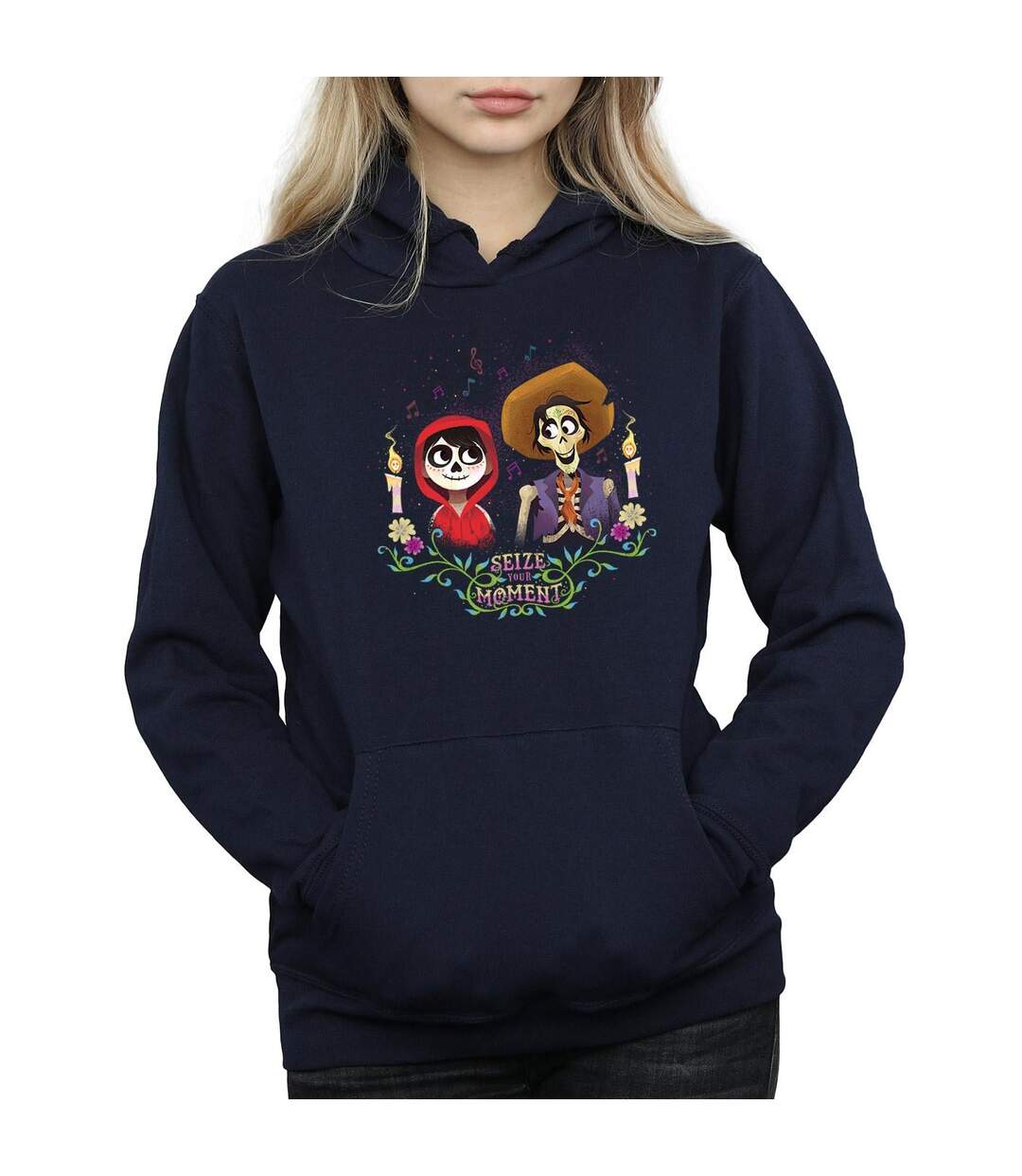 Disney - Sweat à capuche COCO MIGUEL AND HECTOR - Femme (Bleu marine) - UTBI2564-3