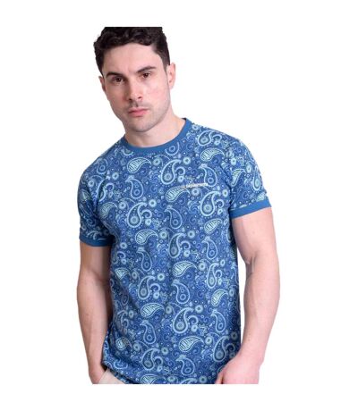 Mens Ss25 Paisley T-shirt Dark Blue Lambretta