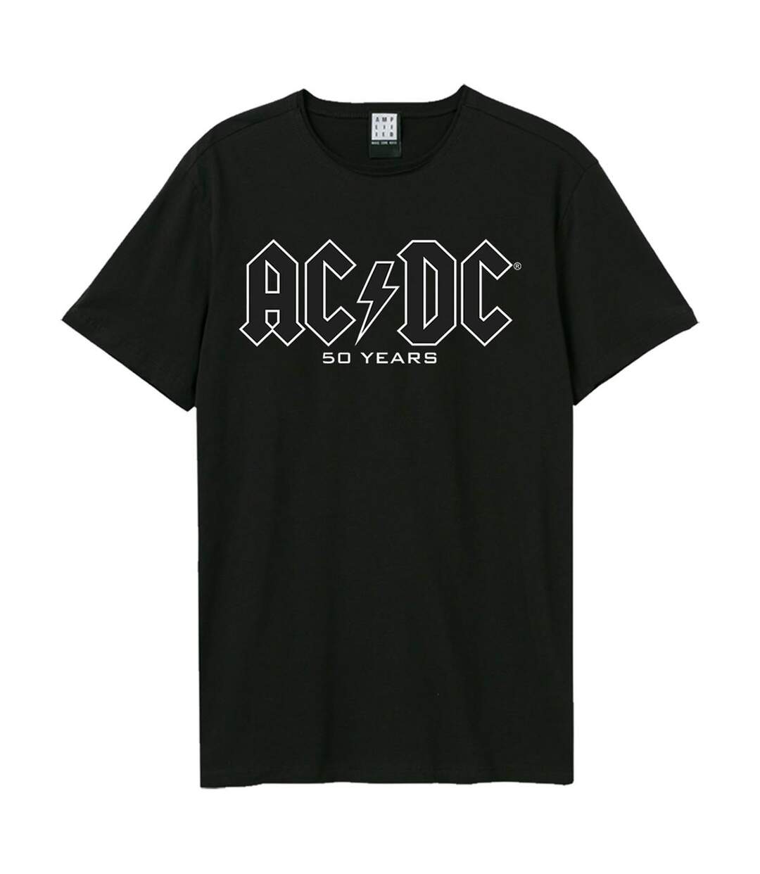T-shirt Style Ac/dc History Of A Tee Adulte Noir Amplified-1