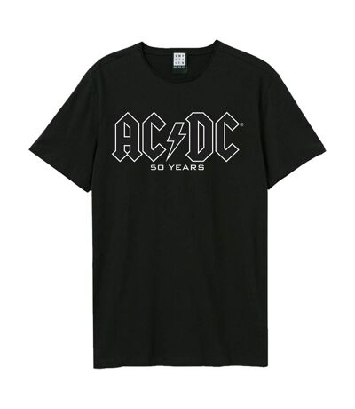 T-shirt Style Ac/dc History Of A Tee Adulte Noir Amplified