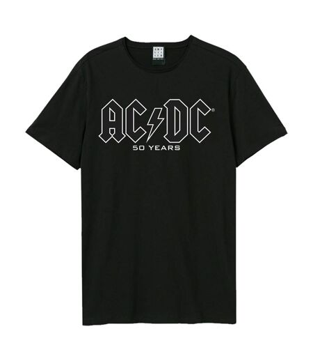 T-shirt Style Ac/dc History Of A Tee Adulte Noir Amplified