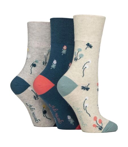 Gentle Grip - Lot de 6 Paires Chaussettes Sans Elastique Diabetique Pour Femme